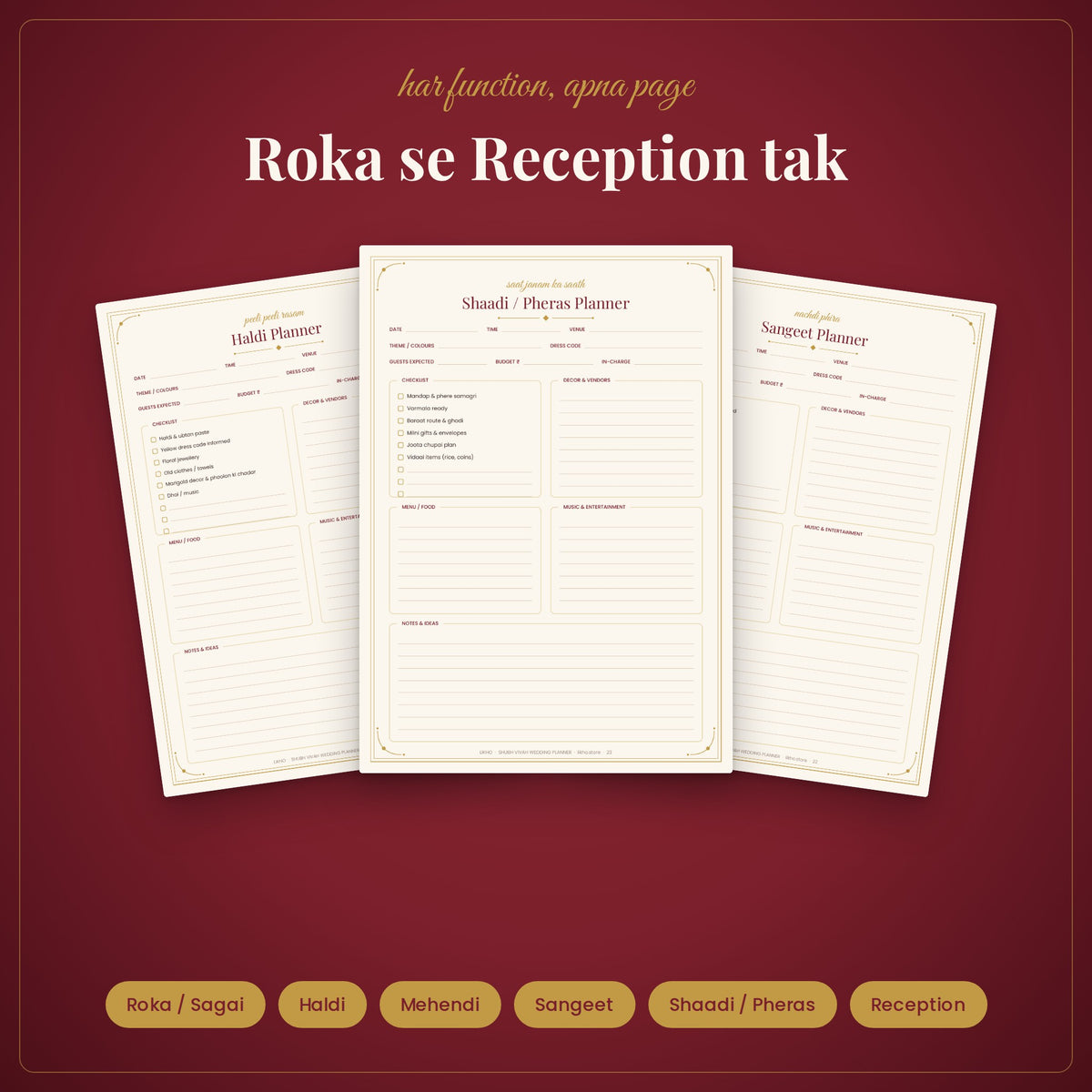 Shubh Vivah – Indian Wedding Planner | Printable + Digital PDF